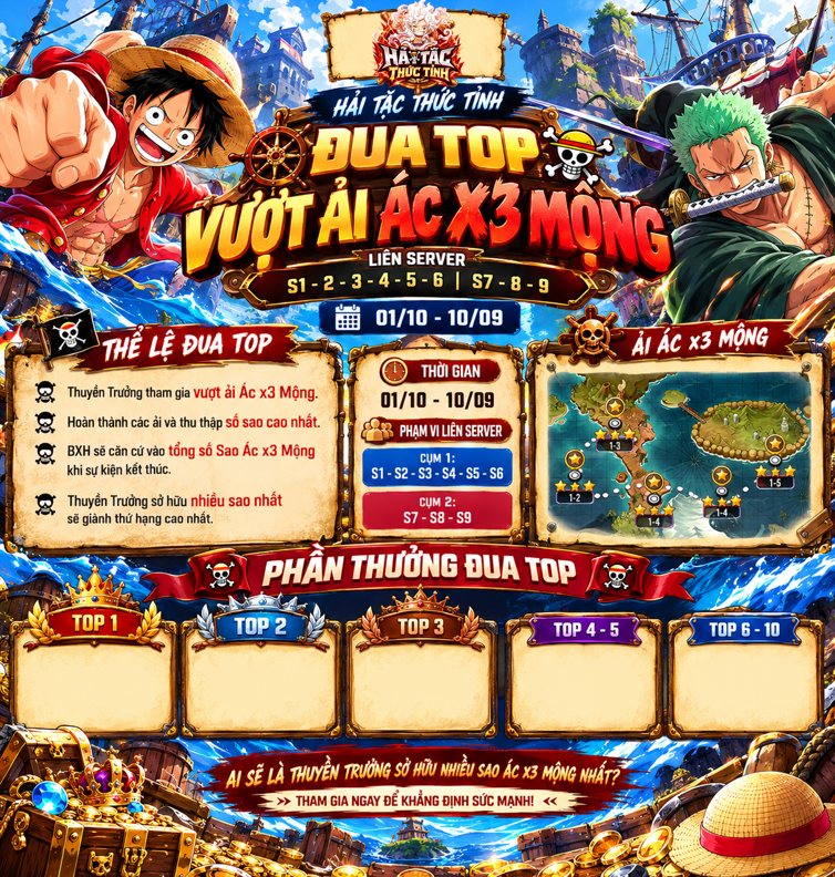ĐUA TOP VIỄN CHINH X3 ÁC MỘNG